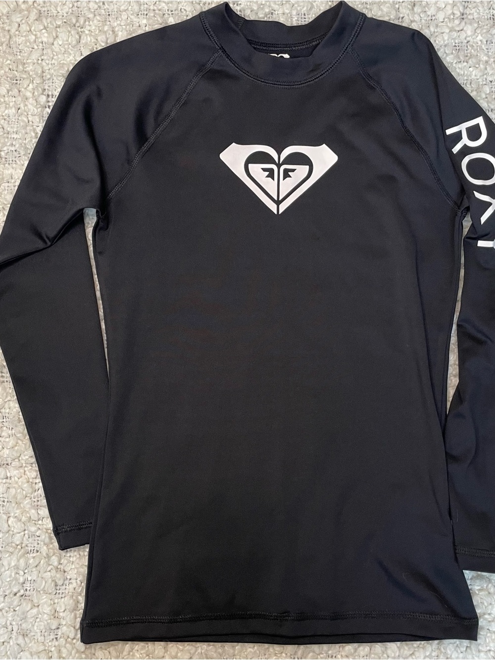 Roxy Black “Whole Hearted” Long-Sleeve Kids Rashguard